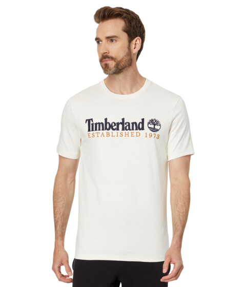 Imbracaminte Barbati Timberland Embroidery Logo Tee Vintage WhiteDark Sapphire