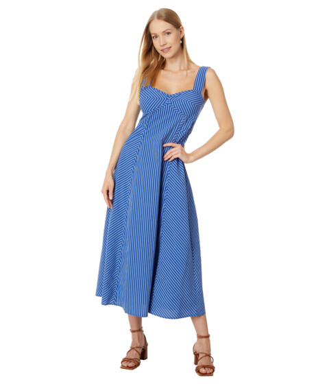 Imbracaminte Femei Madewell Sweetheart Sleeveless Midi Dress in Stripe Pure Blue Stripe