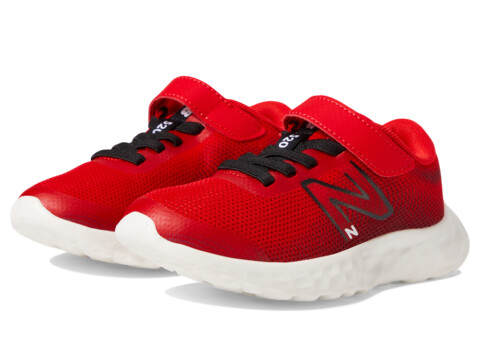 Incaltaminte Baieti New Balance Kids 520v8 Bungee Lace (Little Kid) Team RedBlack