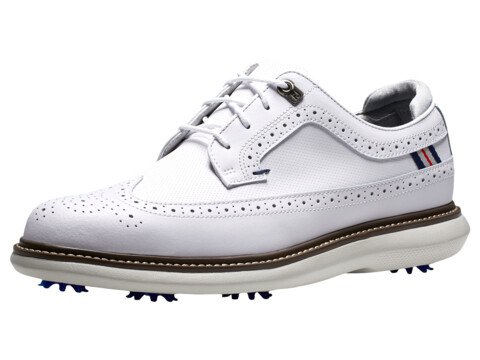 Incaltaminte Barbati FootJoy Traditions Wing Tip Golf Shoes - Previous Season Style WhiteNavyGrey