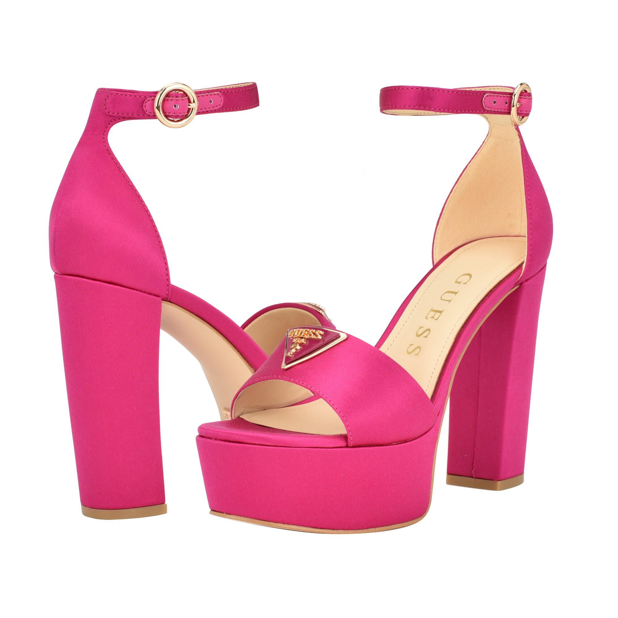 Incaltaminte Femei GUESS Seton Dark Pink Satin