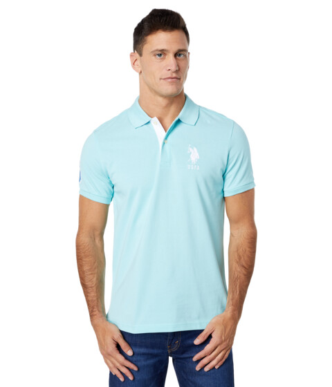 Incaltaminte Femei US POLO ASSN Slim Fit Big Horse Polo with Stripe Collar Easy Turquoise