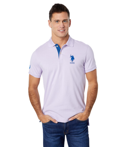 Incaltaminte Femei US POLO ASSN Slim Fit Big Horse Polo with Stripe Collar Pastel Lilac