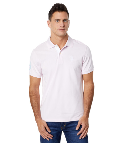 Incaltaminte Femei US Polo Assn Slim Fit Big Horse Polo with Stripe Collar Primary Pink