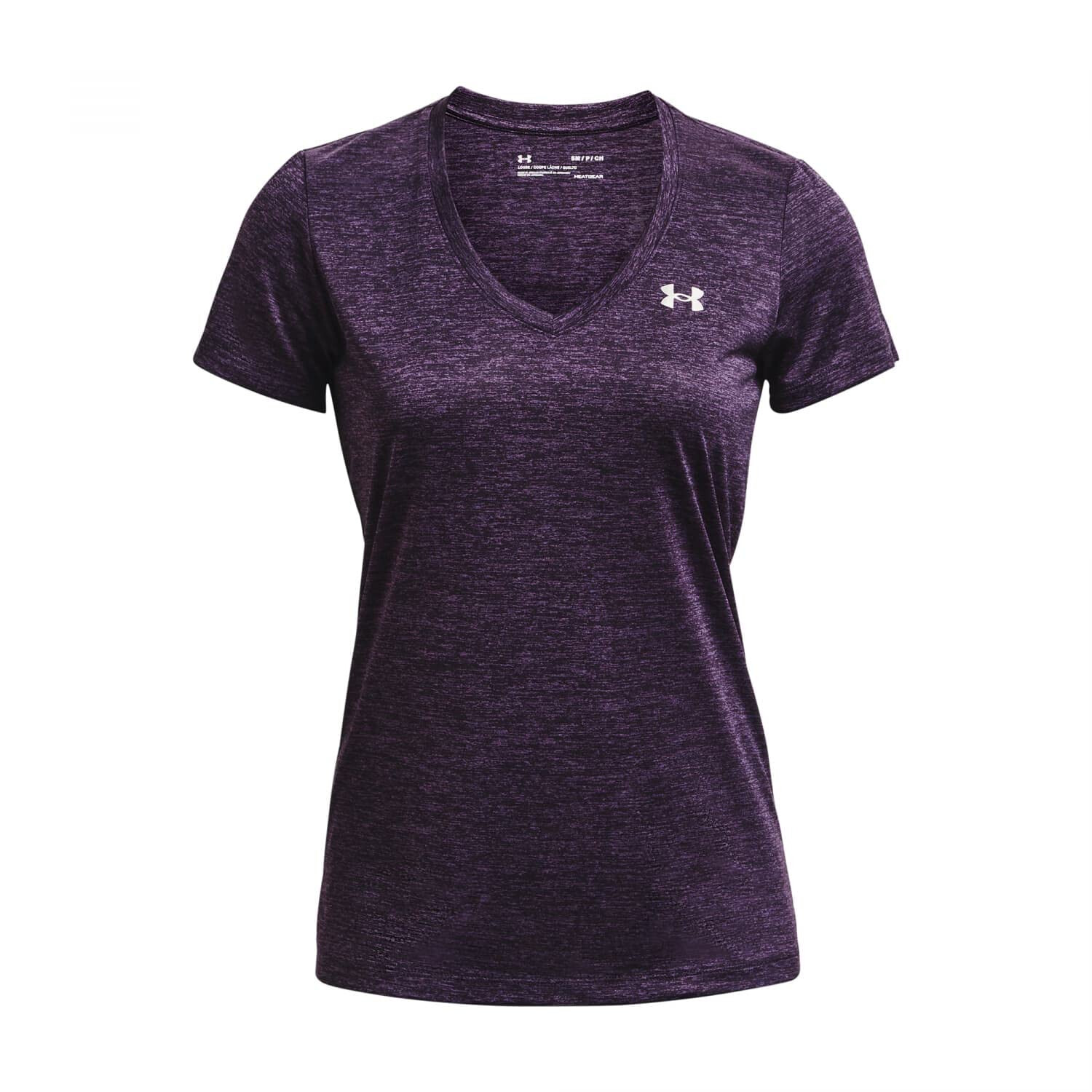 Imbracaminte Femei Under Armour UA Techtrade Twist V-Neck Tux PurpleRetro PurpleMetallic Silver