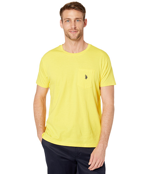 Incaltaminte Femei US Polo Assn Solid Crew Neck Pocket T-Shirt Sailing Yellow