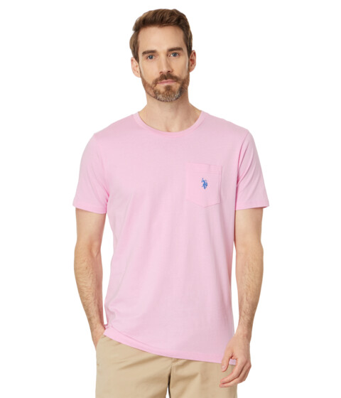 Incaltaminte Femei US POLO ASSN Solid Crew Neck Pocket T-Shirt Pink Hour